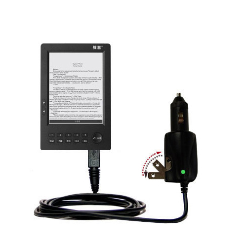 Car & Home 2 in 1 Charger compatible with the HanLin eBook V3