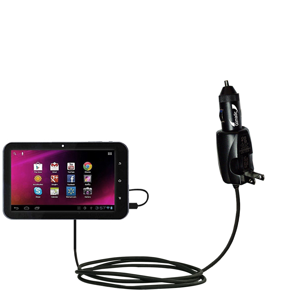 Car & Home 2 in 1 Charger compatible with the HKC 7 Tablet LC07740
