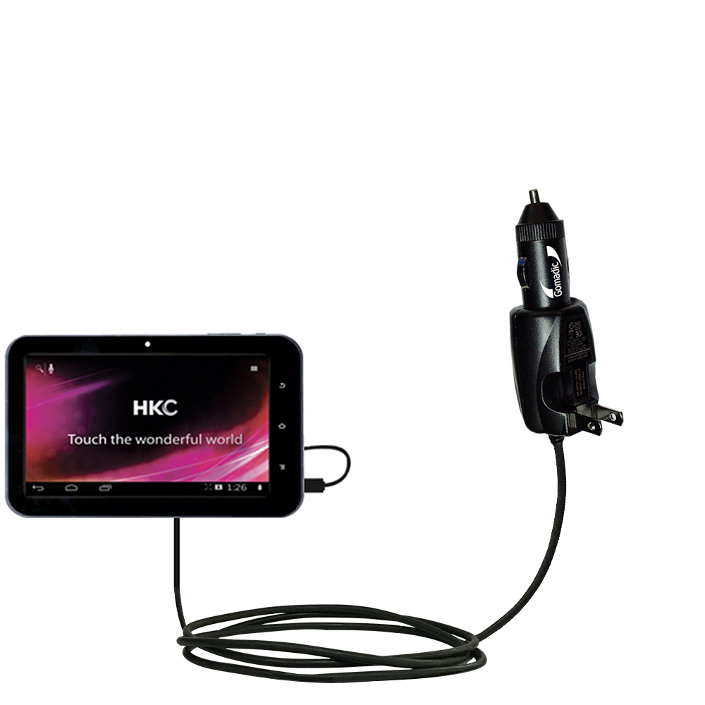Car & Home 2 in 1 Charger compatible with the HKC 7 Tablet P771A