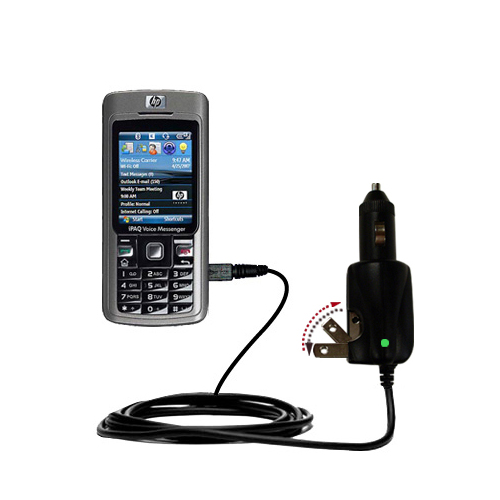 Car & Home 2 in 1 Charger compatible with the HP iPAQ 500 Voice Messanger