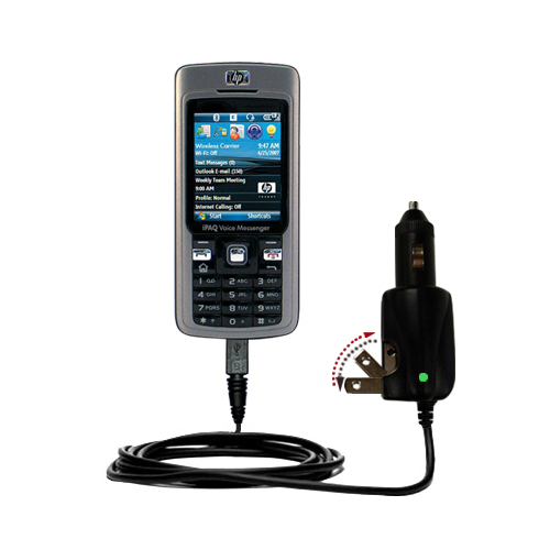 Car & Home 2 in 1 Charger compatible with the HP iPAQ 514