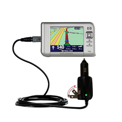 Car & Home 2 in 1 Charger compatible with the HP iPAQ rx5910 / rx 5910