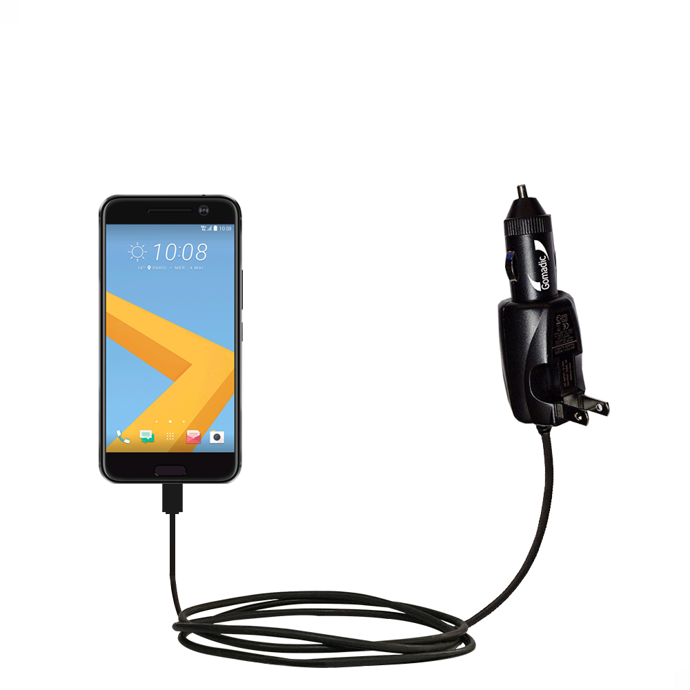 Car & Home 2 in 1 Charger compatible with the HTC 10