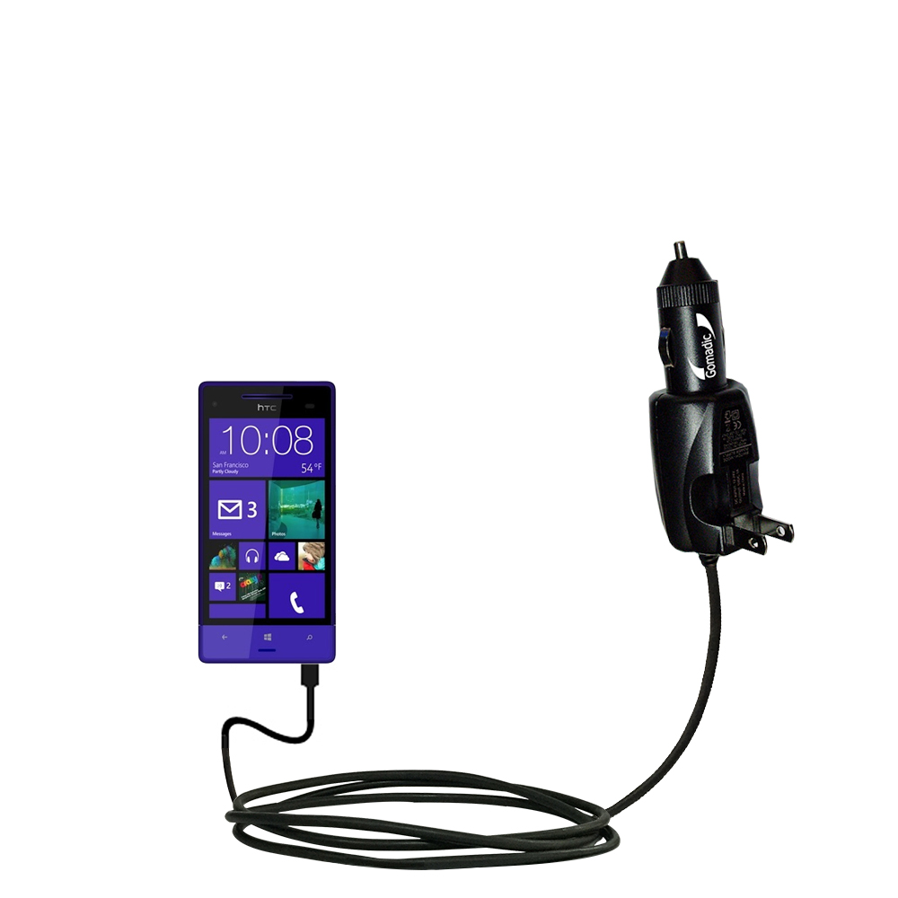 Car & Home 2 in 1 Charger compatible with the HTC 8XT