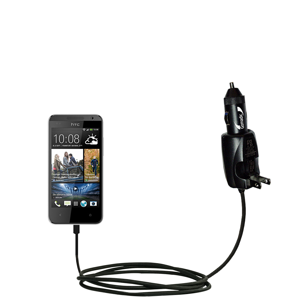 Car & Home 2 in 1 Charger compatible with the HTC Desire 300