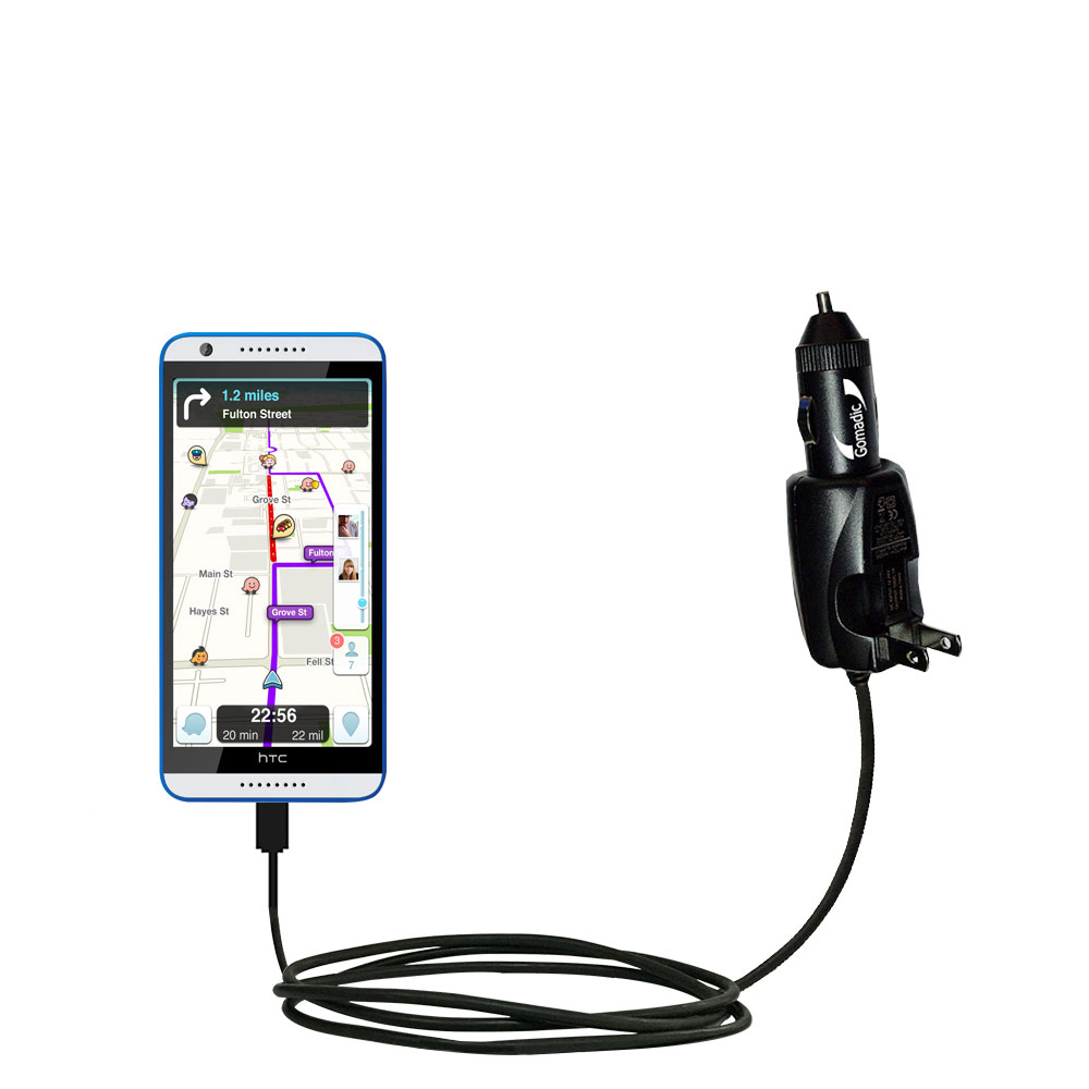 Car & Home 2 in 1 Charger compatible with the HTC Desire 820