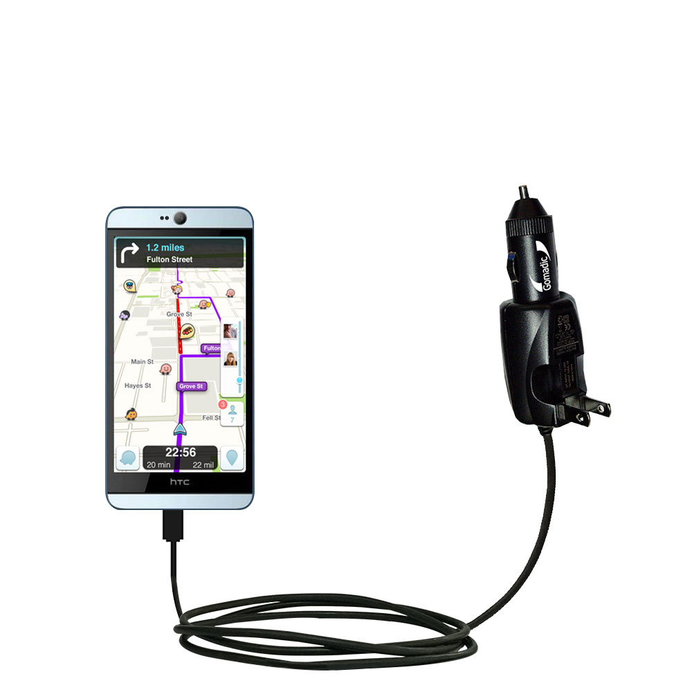Car & Home 2 in 1 Charger compatible with the HTC Desire 826