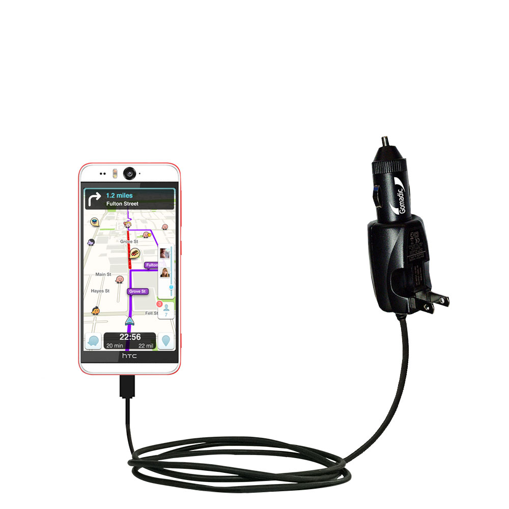 Car & Home 2 in 1 Charger compatible with the HTC Desire EYE