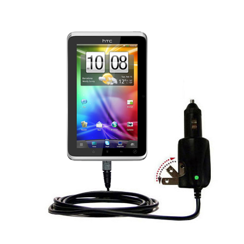 Car & Home 2 in 1 Charger compatible with the HTC EVO View 4G