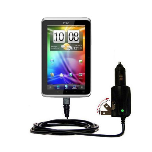 Car & Home 2 in 1 Charger compatible with the HTC Flyer