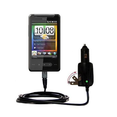 Car & Home 2 in 1 Charger compatible with the HTC HD Mini