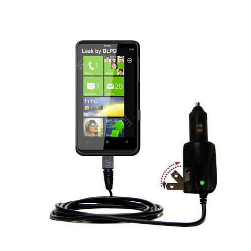 Car & Home 2 in 1 Charger compatible with the HTC HD7