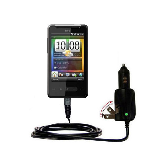 Car & Home 2 in 1 Charger compatible with the HTC HTC 7 Surround