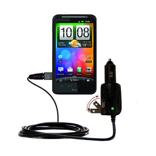 Car & Home 2 in 1 Charger compatible with the HTC Incredible HD