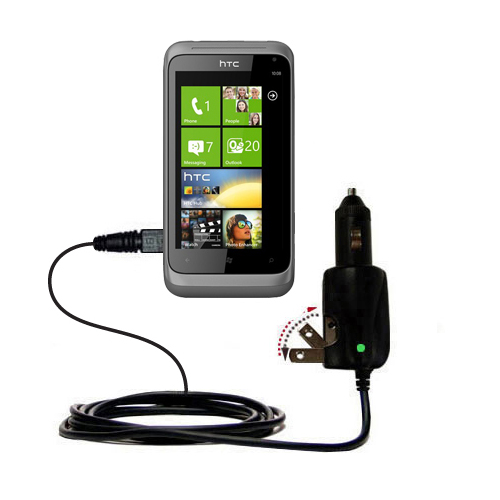 Car & Home 2 in 1 Charger compatible with the HTC Omega