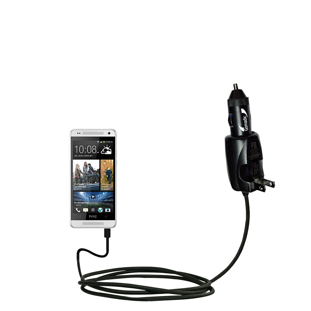 Car & Home 2 in 1 Charger compatible with the HTC One mini