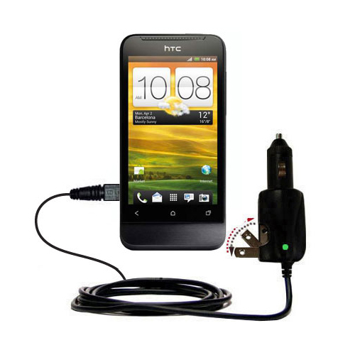 Car & Home 2 in 1 Charger compatible with the HTC One V