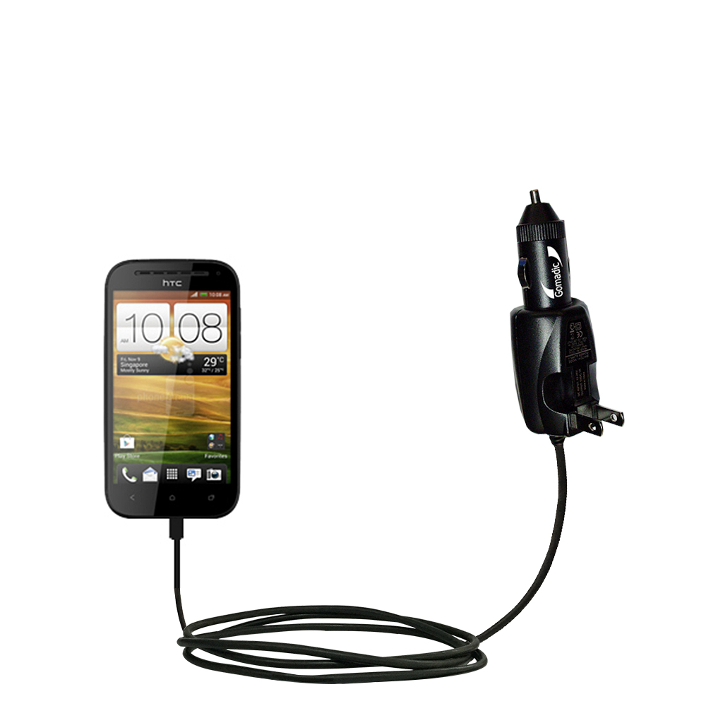 Car & Home 2 in 1 Charger compatible with the HTC One VX