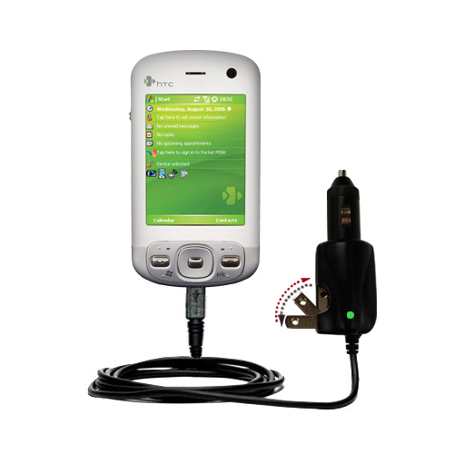 Car & Home 2 in 1 Charger compatible with the HTC P3600