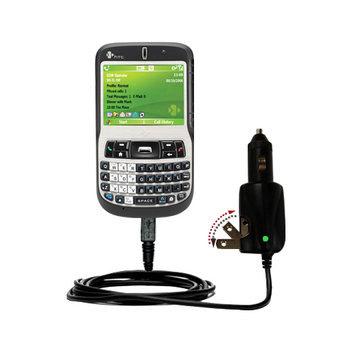 Car & Home 2 in 1 Charger compatible with the HTC S620c