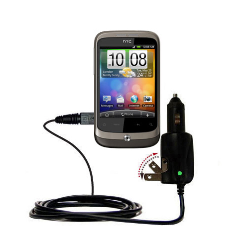 Car & Home 2 in 1 Charger compatible with the HTC Wildfire