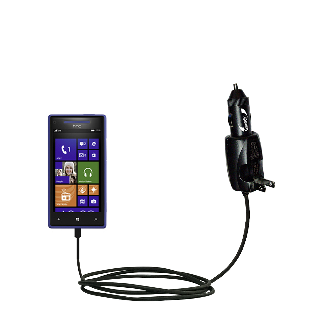 Car & Home 2 in 1 Charger compatible with the HTC Windows Phone 8x