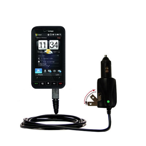 Car & Home 2 in 1 Charger compatible with the HTC xv6975