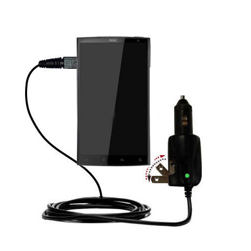 Car & Home 2 in 1 Charger compatible with the HTC Zeta