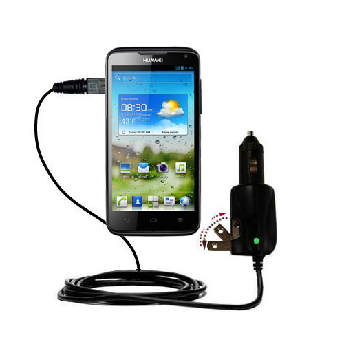 Car & Home 2 in 1 Charger compatible with the Huawei Ascend D quad