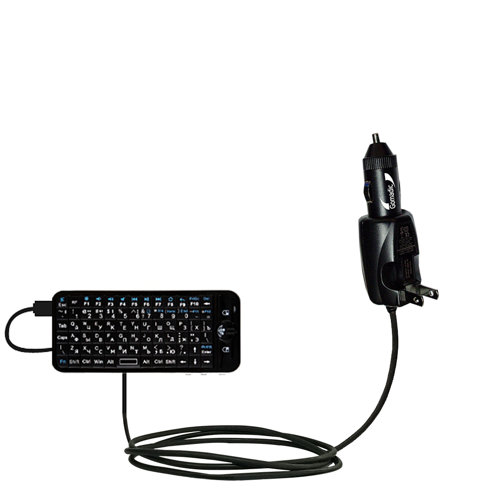 Car & Home 2 in 1 Charger compatible with the iPazzPort KP-810-16 / 16A / 16V keyboard