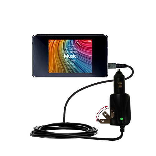 Car & Home 2 in 1 Charger compatible with the iRiver Clix 2 (Clix2 / U20)