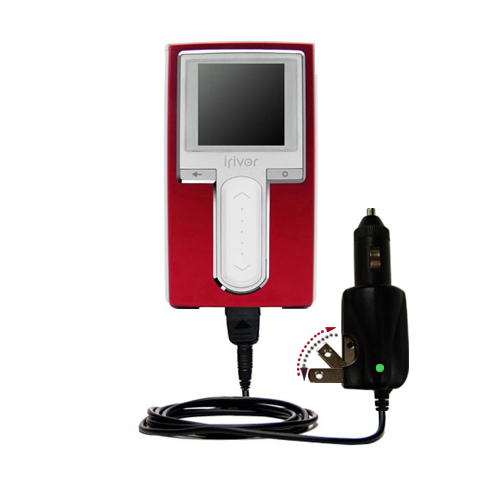 Intelligent Dual Purpose DC Vehicle and AC Home Wall Charger suitable for the iRiver H10 - Two critical functions; one unique charger - Uses Gomadic Brand TipExchange Technology