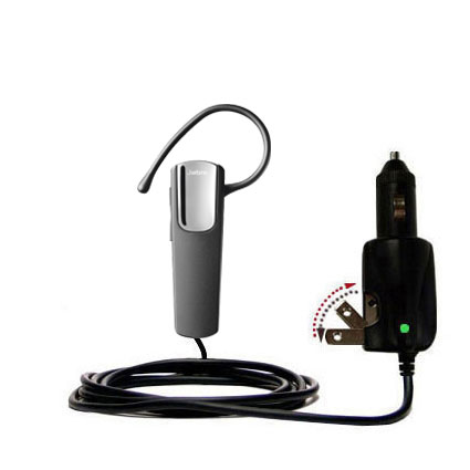 Intelligent Dual Purpose DC Vehicle and AC Home Wall Charger suitable for the Jabra BT2090 - Two critical functions; one unique charger - Uses Gomadic Brand TipExchange Technology