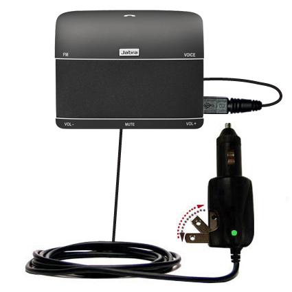 Intelligent Dual Purpose DC Vehicle and AC Home Wall Charger suitable for the Jabra FREEWAY - Two critical functions; one unique charger - Uses Gomadic Brand TipExchange Technology
