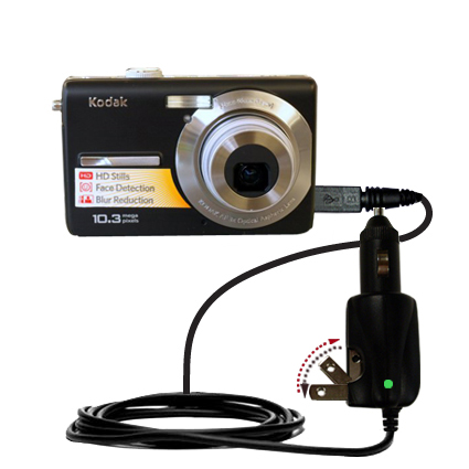 Car & Home 2 in 1 Charger compatible with the Kodak M1063 M1073 IS M1093 IS