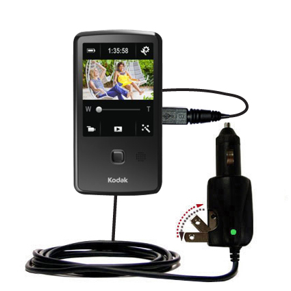 Car & Home 2 in 1 Charger compatible with the Kodak Playtouch Zi10