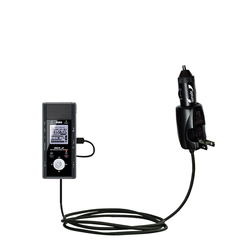 Car & Home 2 in 1 Charger compatible with the Korg MR-2