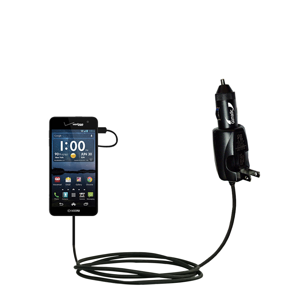 Car & Home 2 in 1 Charger compatible with the Kyocera Hydro Elite