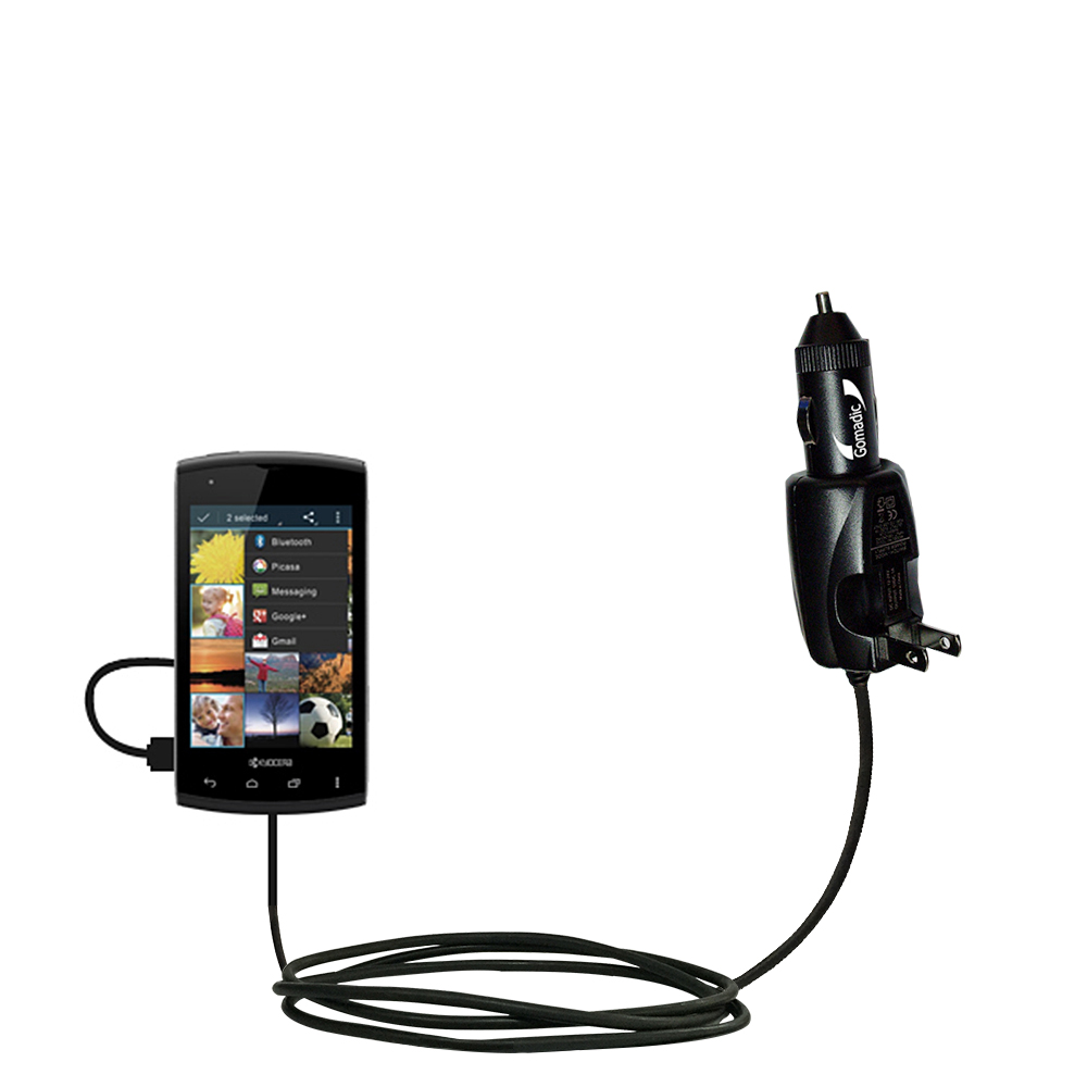 Car & Home 2 in 1 Charger compatible with the Kyocera Rise