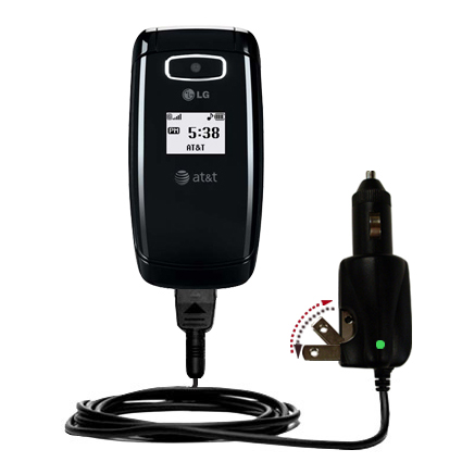 Intelligent Dual Purpose DC Vehicle and AC Home Wall Charger suitable for the LG CE110 - Two critical functions; one unique charger - Uses Gomadic Brand TipExchange Technology