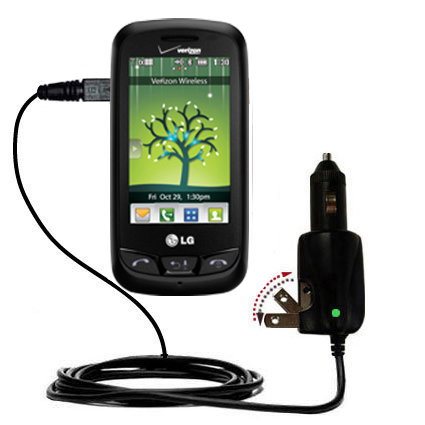 Car & Home 2 in 1 Charger compatible with the LG Cosmos Touch