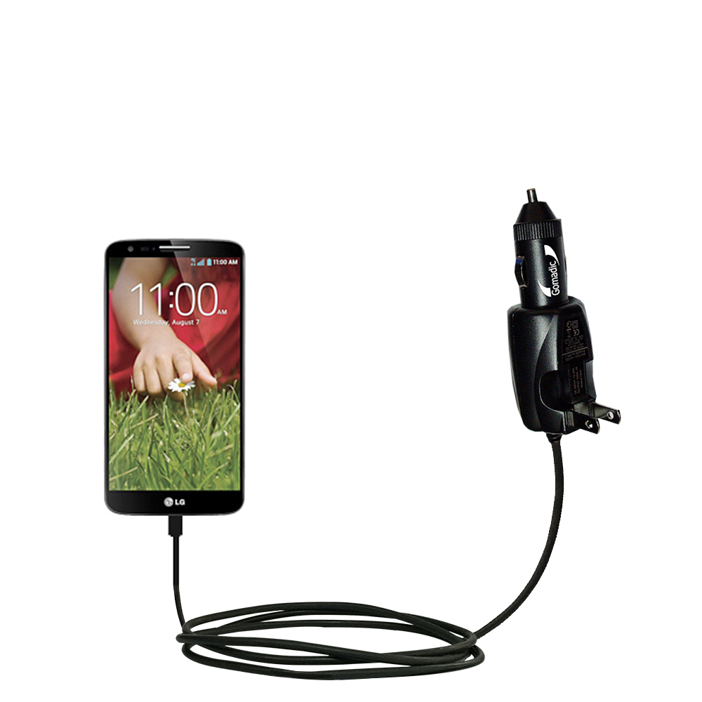 Car & Home 2 in 1 Charger compatible with the LG G2