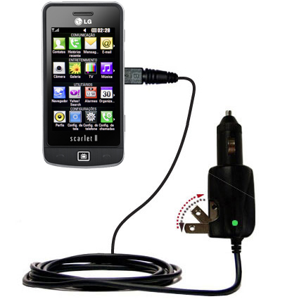 Car & Home 2 in 1 Charger compatible with the LG GM600