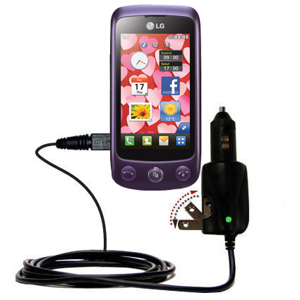 Car & Home 2 in 1 Charger compatible with the LG GS500