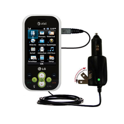 Car & Home 2 in 1 Charger compatible with the LG GT365
