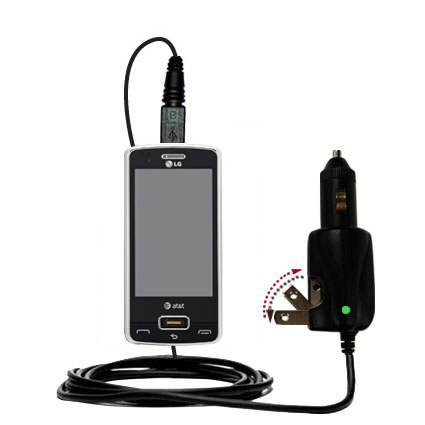 Car & Home 2 in 1 Charger compatible with the LG GW820 eXpo
