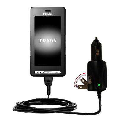 Car & Home 2 in 1 Charger compatible with the LG KE850 Prada