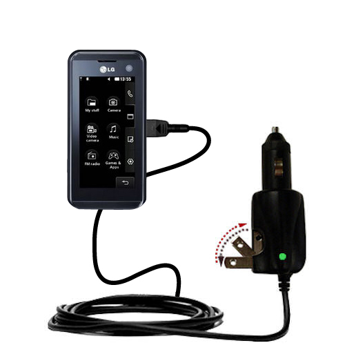 Car & Home 2 in 1 Charger compatible with the LG KF700 / FG-700