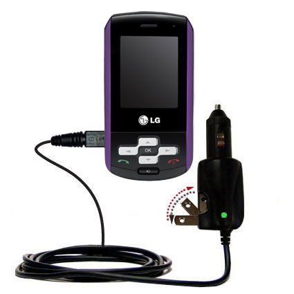 Car & Home 2 in 1 Charger compatible with the LG KP265