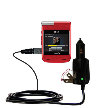 Car & Home 2 in 1 Charger compatible with the LG LX610 Lotus Elite